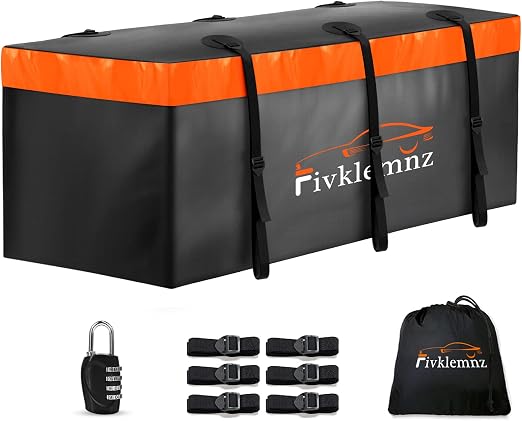 FIVKLEMNZ 20 Cubic Hitch Mount Cargo Carrier Bag Waterproof Soft Car Tray
