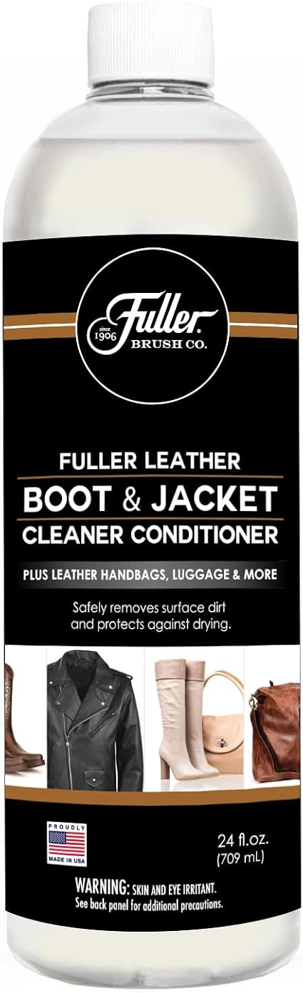 Fuller Brush Leather Boot and Jacket Cleaner Conditioner - Natural Oil Formula for Leather, Vinyl, Backpacks & Luggage -