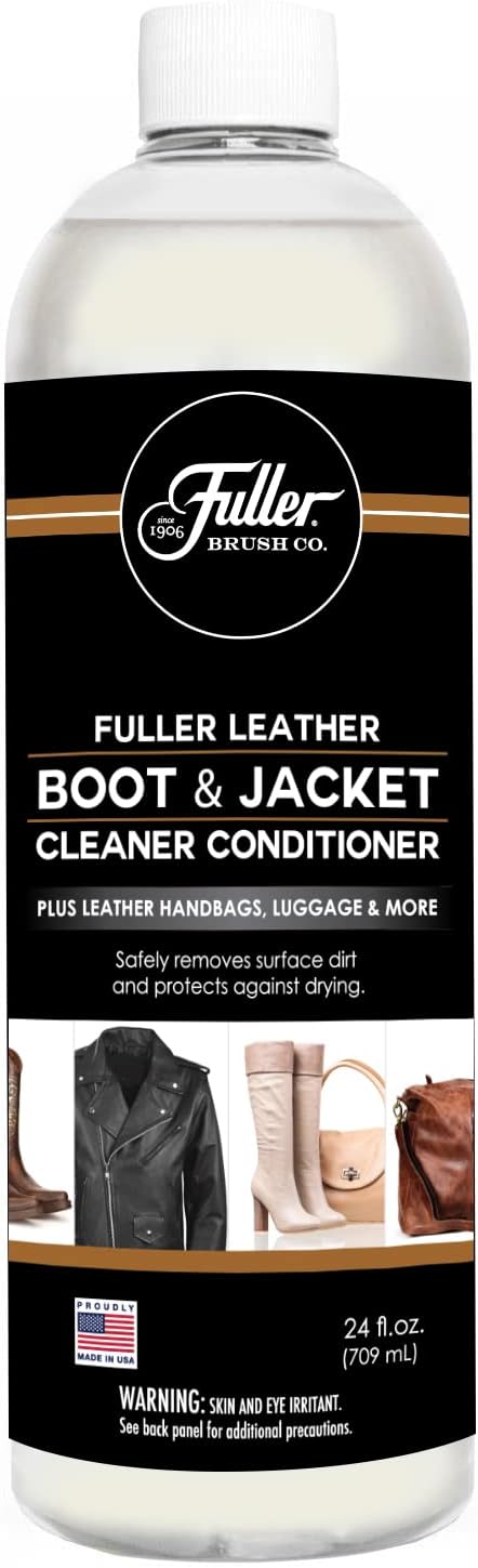 Fuller Brush Leather Boot and Jacket Cleaner Conditioner - Natural Oil Formula for Leather, Vinyl, Backpacks & Luggage -