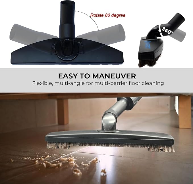 Round Horse Hair Dusting Brush & Hard Floor Attachment for Shark Vacuum Accessories & Attachments Compatible with Shark Rotator NV360 NV350 NV500 NV501 HV300 HV301 HV322 HV371 HV372