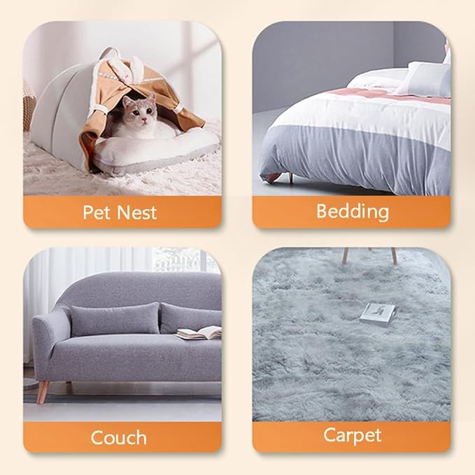 Pet Hair Remover for Furniture, Reusable 17-Inch Multifunctional Cat and Dog Hair Removal Tool for Couch, Carpet, Bedding, Car Seats
