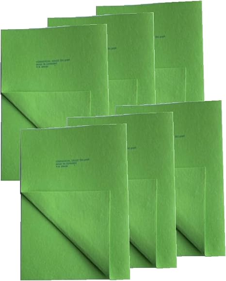 The Original Quality German Shammy Wholesaler Since 1983 6 PK Lime Green XL 20x28 inch, Authentic 260 Gram German Chamoi
