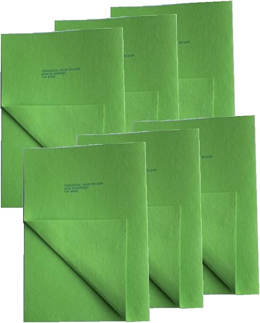 The Original Quality German Shammy Wholesaler Since 1983 6 PK Lime Green XL 20x28 inch, Authentic 260 Gram German Chamoi