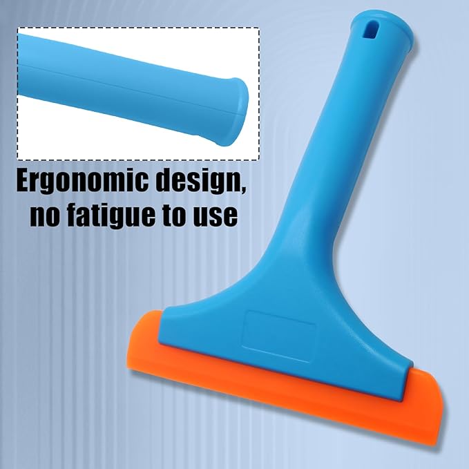6 Inch Car Window Squeegee, Auto & Shower Squeegee - Blue Handle