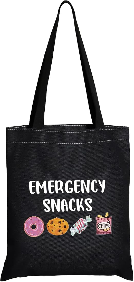 JXGZSO Emergency Snacks Food Storage Bag Foodie Reusable Pouch Food Safe Bag Snack Lover Gift (Emergency snacks shopping