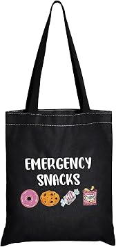 JXGZSO Emergency Snacks Food Storage Bag Foodie Reusable Pouch Food Safe Bag Snack Lover Gift (Emergency snacks shopping