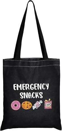 JXGZSO Emergency Snacks Food Storage Bag Foodie Reusable Pouch Food Safe Bag Snack Lover Gift (Emergency snacks shopping