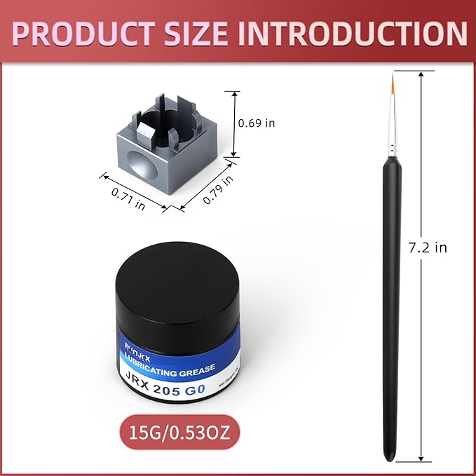 RUNJRX Keyboard Switch Lube Kit JRX 205G0 0.53oz/15g, Switch Opener for Cherry MX TTC Holy Pandas Switch,Lube Tools for Mechanical Keyboard Switch