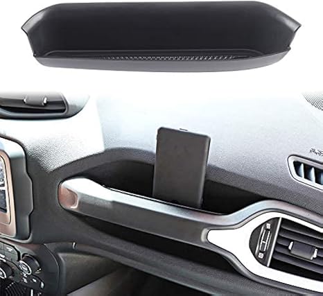 Jeep Renegade GrabTray Passenger Storage Tray Organizer Grab Handle Storage Box Bin for 2015-2021 Jeep Renegade, Interio