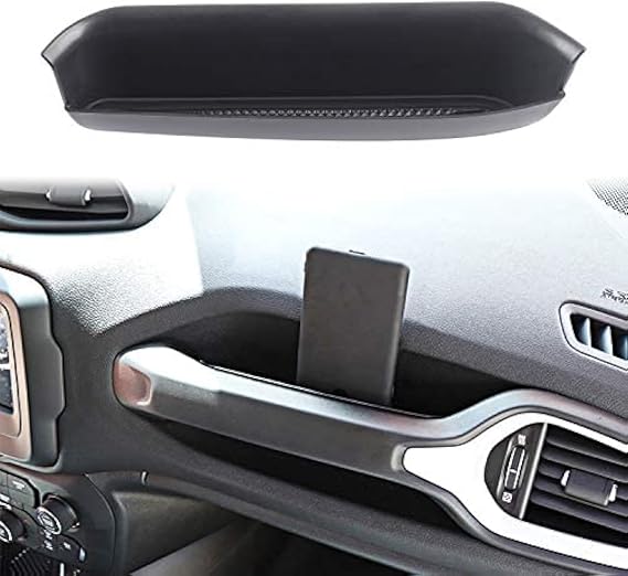 Jeep Renegade GrabTray Passenger Storage Tray Organizer Grab Handle Storage Box Bin for 2015-2021 Jeep Renegade, Interio