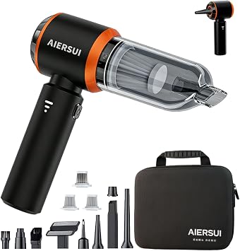 Handheld Cordless Vacuum Cleaner, 4-in-1 Portable mini car Vacuum Cleaner, car Vacuum Cleaner and Hair Dryer, car Type-C