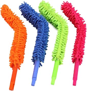 High Tenacity Chenille Duster Double-Sided Flexible Duster Removable Surface for Home Car and Electronics Random