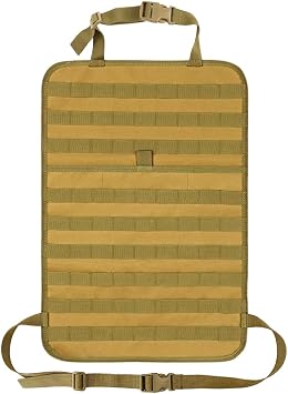 Car Seat Back Organizer, Tactical MOLLE Sag Proof Vehicle Panel Backseat Cover Protector, Universal Molle Nylon Storage 