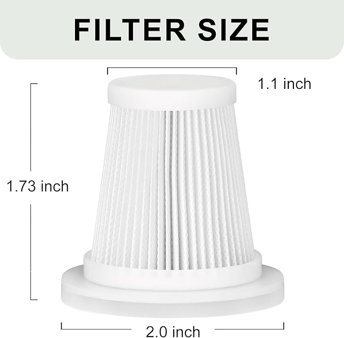 Replacement Filter Compatible with JIXINMIYUE HX-606 & A9life SY01-Q8 Handheld/Car Vacuum 4-Pack