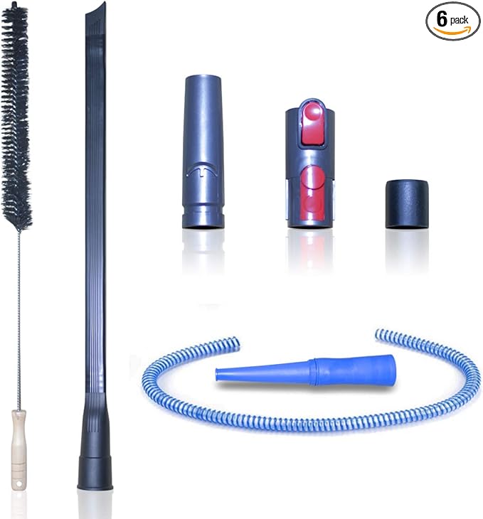 Dryer Vent Cleaner Kit & Refrigerator Condenser Coil Brush-Dryer Lint Brush Vent Trap Cleaner-Vacuum Attachment for Small Crevice-Dryer Cleaner Brush