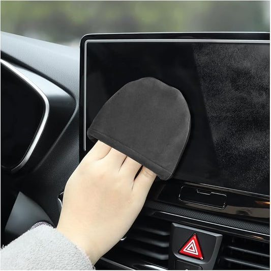 Car Screen Cleaner Cloth,Rapid Dust Removal Microfiber Cleaning Cloth for Car Display,Cell Phones,Dashboard,Double Sided Car Touch Screen Cleaner Car Accessories for Car,Truck,SUV (Triangular Shape)