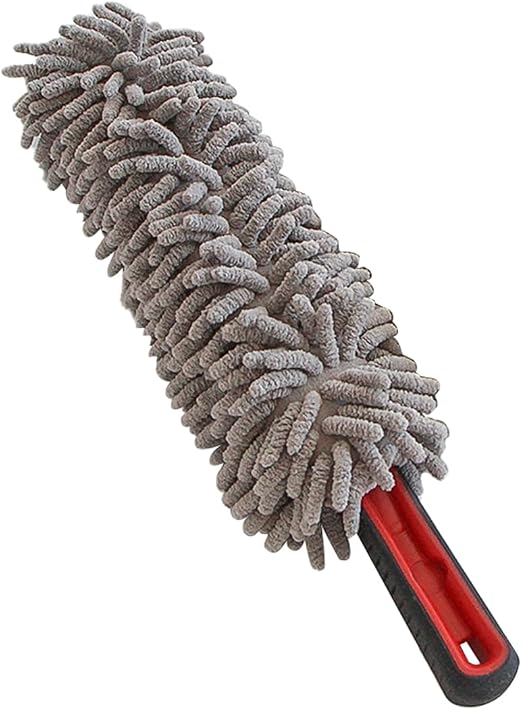 Bittwee Car Wheel Brush, Auto Detailing Wash Brush Duster Exterior Scratch Free with Long Handle Ergonomic Grip, Gift fo