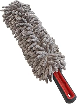 Bittwee Car Wheel Brush, Auto Detailing Wash Brush Duster Exterior Scratch Free with Long Handle Ergonomic Grip, Gift fo