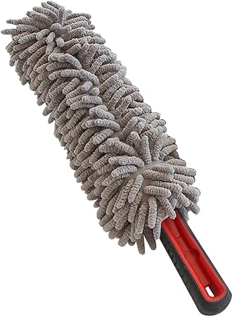 Bittwee Car Wheel Brush, Auto Detailing Wash Brush Duster Exterior Scratch Free with Long Handle Ergonomic Grip, Gift fo
