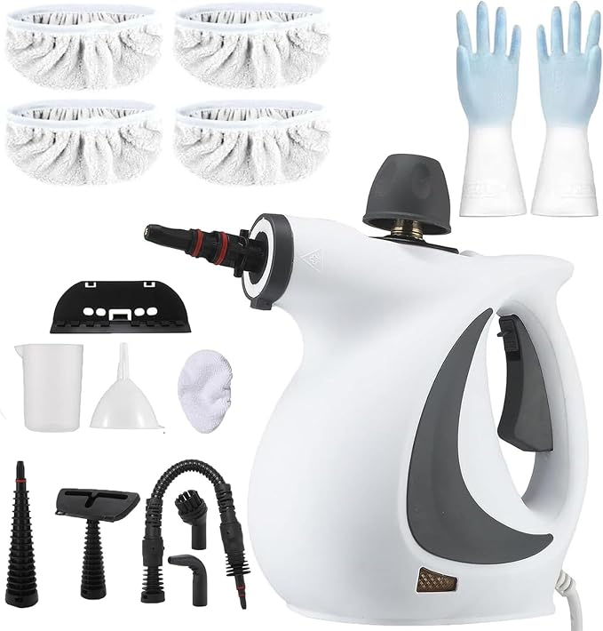 Handheld Steam Cleaner, Portable Cordless Pressure Washer, Pressurized Handheld Multi-Surface Natural Lightweight for Ti