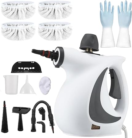 Handheld Steam Cleaner, Portable Cordless Pressure Washer, Pressurized Handheld Multi-Surface Natural Lightweight for Ti