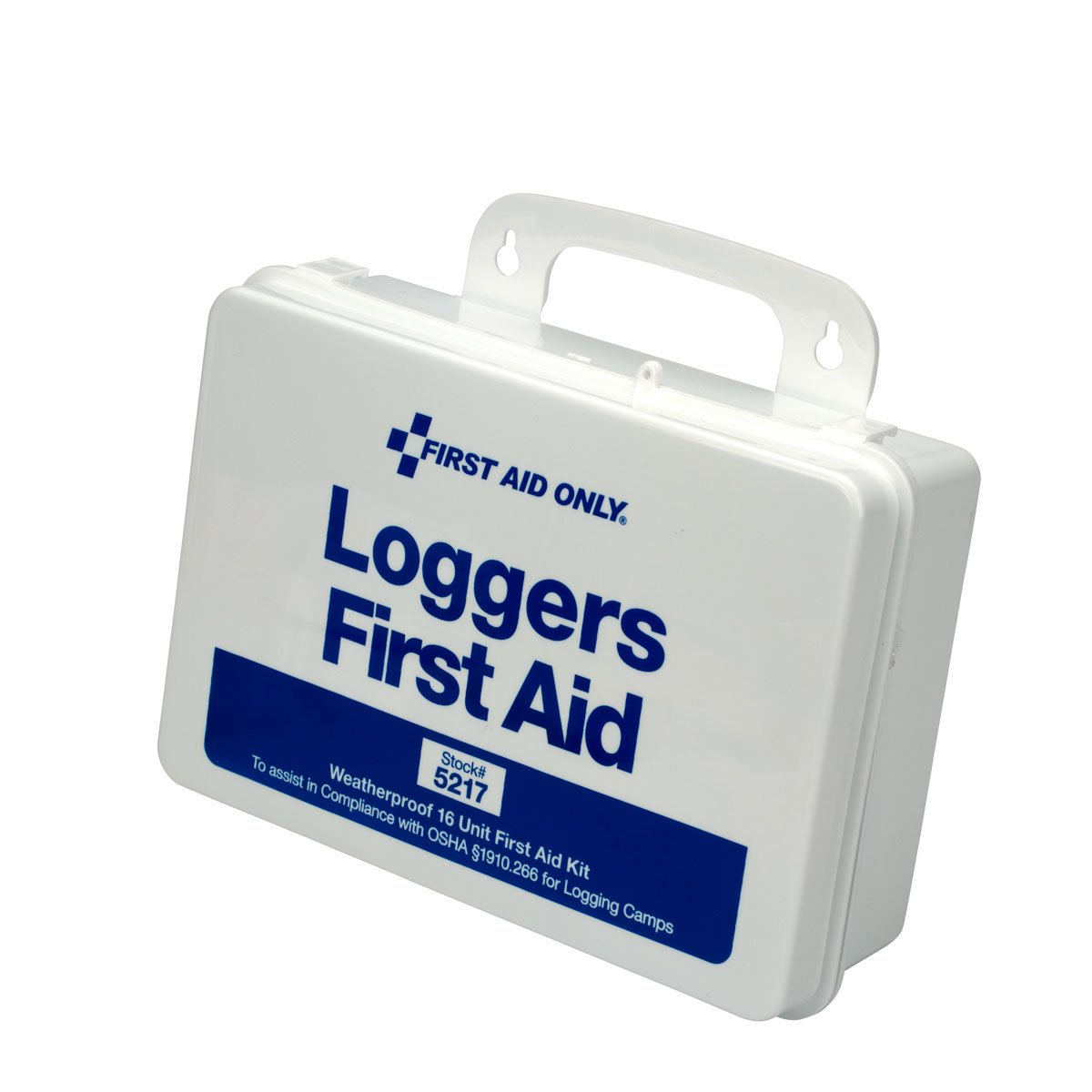 5217 25-Person Weatherproof Plastic Forestry Loggers First Aid Kit, 66 Pieces