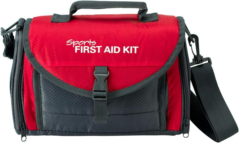 189 Piece Coaches First Aid Kit, Red, 59544