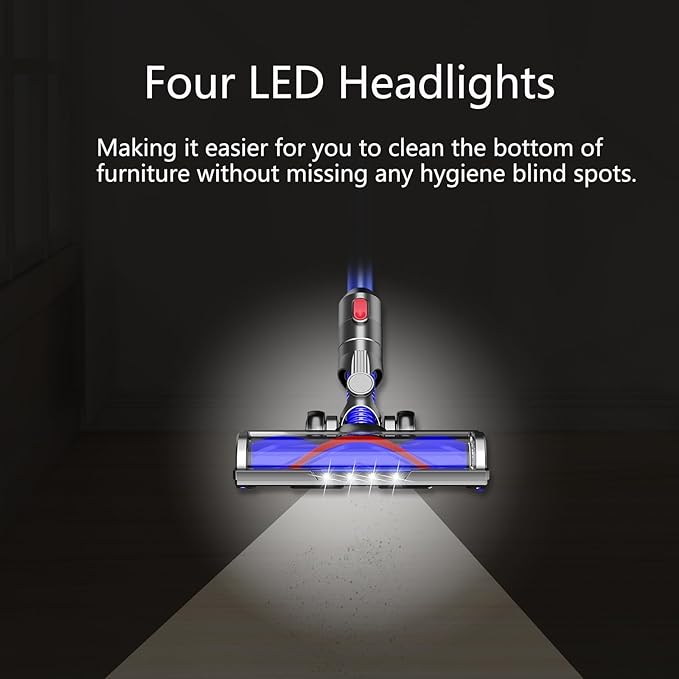 Motor Head Compatible with Dyson V6 Series Cordless Vacuum Cleaners Attachments Replacement, Motorized Tool with Roller Brush for Hardwood Floor Carpets，Suitable for Carpets and Hard Floors