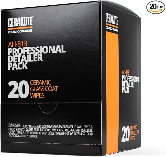 CERAKOTE® Ceramic Glass Coat Pro Pack, Rain Repellent, 20 Wipes