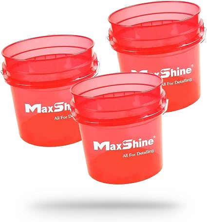 Maxshine 3.5 Gallon Universal Detailing Bucket – Car Wash Bucket for Scratch-Free Washing – Garage Storage & Auto Detail