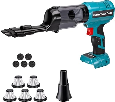 Cordless Vacuum Compatible with Makita 18V Battery, Handheld Electric Vacuum Cleaner with 105AW Powerful Suction, 3-Spee