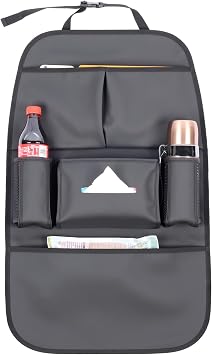 Car Backseat Organizer for Kids, Car Back Seat Storage Bag With 3 Pockets, 2 Drinks Holders, Water Resistant, Kids Toy S