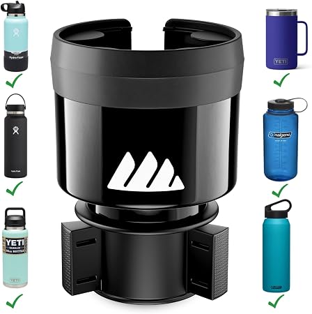 Integral Car Cup Holder Expander for Hydro Flask & Large Water Bottles