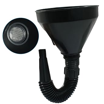 Hitefu Wide Mouth Oil Funnel with Flexible Extension Nozzle Hose