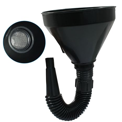 Hitefu Wide Mouth Oil Funnel with Flexible Extension Nozzle Hose