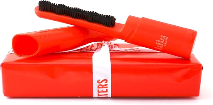 Lilly Brush Save Our Sweaters Fabric Pill Remover & Lint Brush. ONLY for 100% Cashmere, Cotton, Wool, & Silk! Do NOT use on Polyester, Nylon, or Acrylic. Travel Sized (Red)