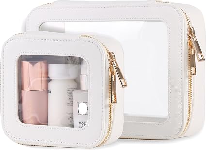 VOFIpremiAm Clear Toiletry Bag & Mini Makeup Bag Set