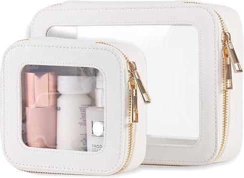 VOFIpremiAm Clear Toiletry Bag & Mini Makeup Bag Set