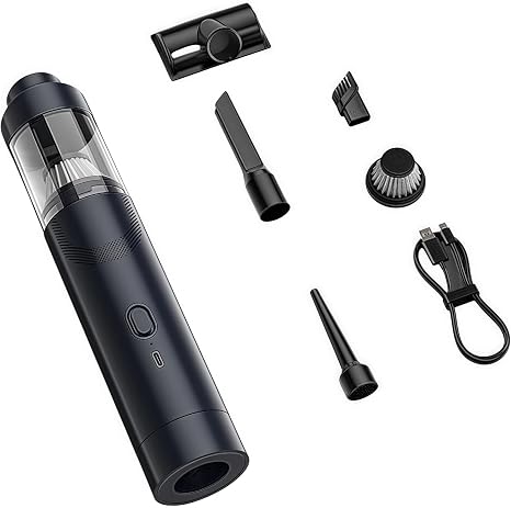 Slim V8 Mate Cordless Car Vacuum High Power 19000PA 2 Suction Modes Lightweight Portable at 1.2 lbs, USB Charge, Mini Handheld Vacuum Cleaner with Multi Accessories for Car Home Pet (Black) - Cleanova