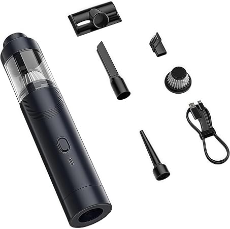 Slim V8 Mate Cordless Car Vacuum High Power 19000PA 2 Suction Modes Lightweight Portable at 1.2 lbs, USB Charge, Mini Handheld Vacuum Cleaner with Multi Accessories for Car Home Pet (Black) - Cleanova