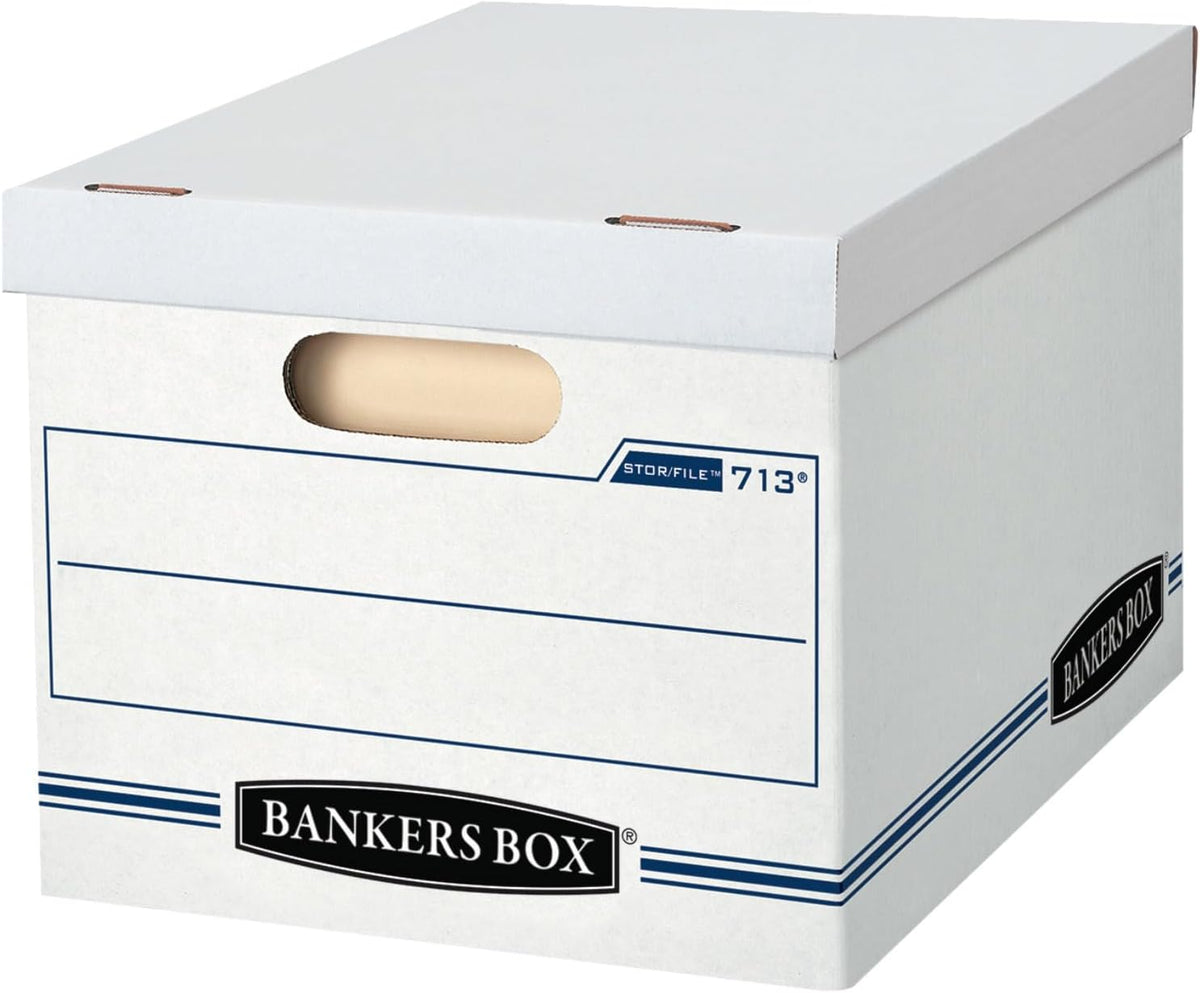 6-Pack Basic-Duty File Storage Box with Lid, Letter/Legal