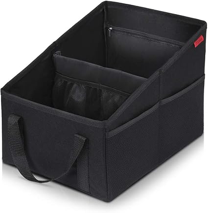 YOOFAN Car Seat Organizer - Passenger Seat Organizer, Collapsible Small Car Seat Storage Organizer for Console Front/Bac