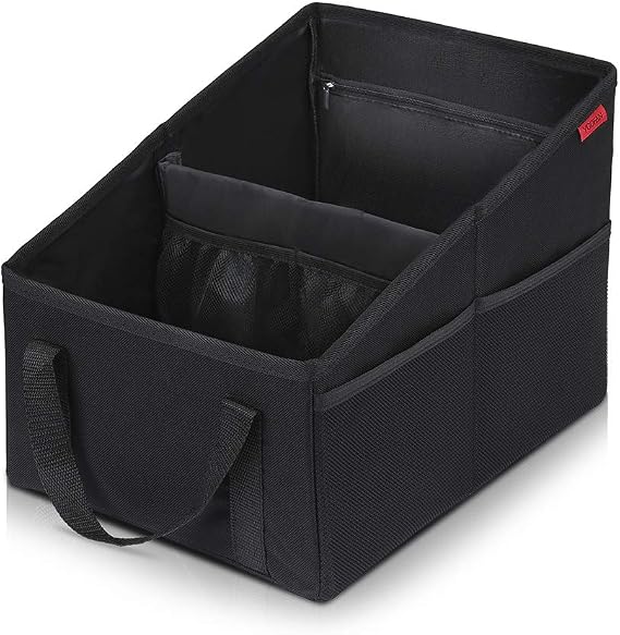 YOOFAN Car Seat Organizer - Passenger Seat Organizer, Collapsible Small Car Seat Storage Organizer for Console Front/Bac