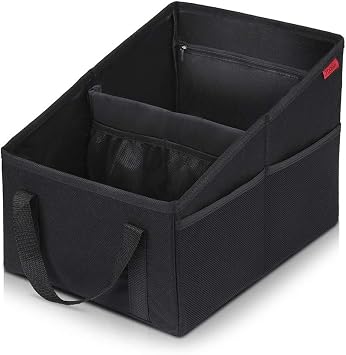 YOOFAN Car Seat Organizer - Passenger Seat Organizer, Collapsible Small Car Seat Storage Organizer for Console Front/Bac