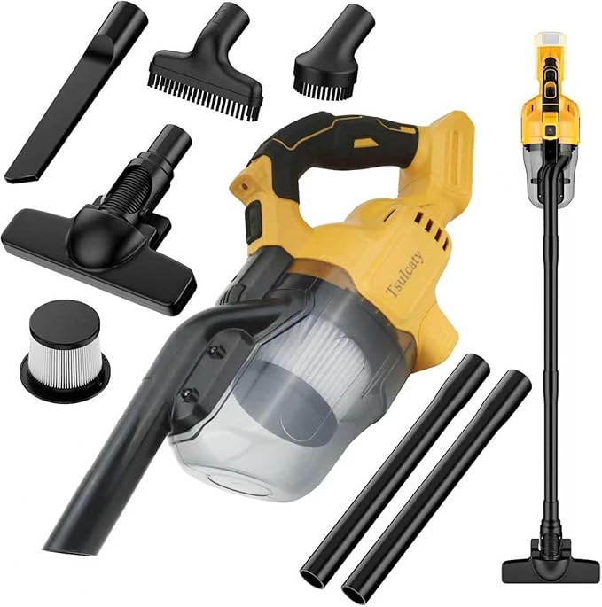 Cordless Vacuum for Dewalt 20V Battery,Handheld Vacuum Cleaner Stick Vacuum Shop Vac for Home Car Hardwood Floor Carpet with Washable HEPA Filter (No Battery)