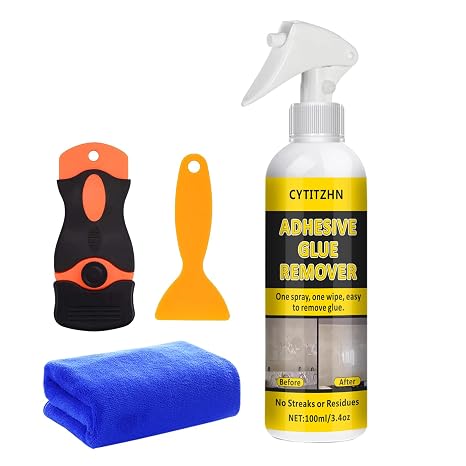 Adhesive Remover - Powerful Sticker & Glue Remover Spray for Cars, Removes Labels, Stickers, Decals, Tape Residue from C