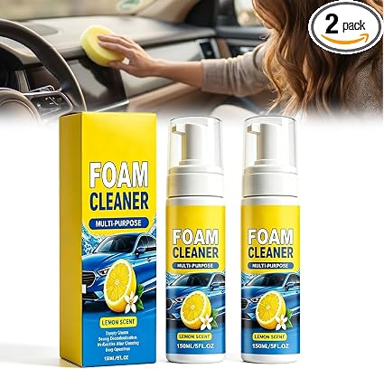 4-in-1 Multi-Enzyme Foam Cleaner, 2026 New Foam No-Rinse Cleaner, All-Purpose Foam Cleaning Spray, For Car Interior, Kit