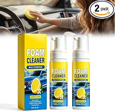 4-in-1 Multi-Enzyme Foam Cleaner, 2026 New Foam No-Rinse Cleaner, All-Purpose Foam Cleaning Spray, For Car Interior, Kit