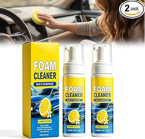 4-in-1 Multi-Enzyme Foam Cleaner, 2026 New Foam No-Rinse Cleaner, All-Purpose Foam Cleaning Spray, For Car Interior, Kit