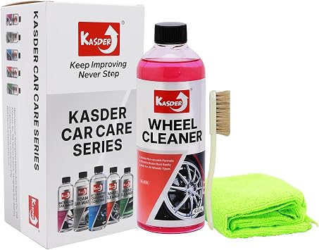 Foam Wheels Tires Cleaner Brush Towel Kit, Safe for All Wheel Types